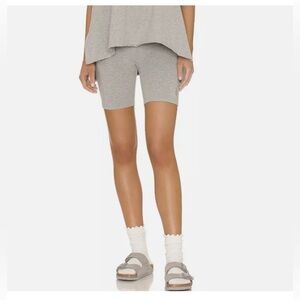 Free People Movement Heather Gray Long Bike Shorts, Size: XS